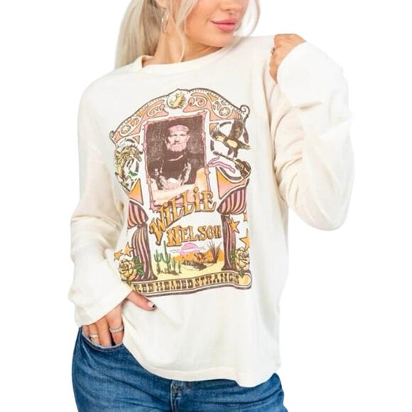 DAYDREAMER Willie Nelson Red Headed Stranger Frame LS Tee Size S New w/o Tag - Picture 9 of 12